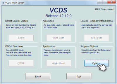 запуск программы VCDS 12.12
